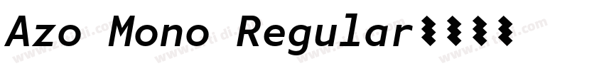 Azo Mono Regular字体转换